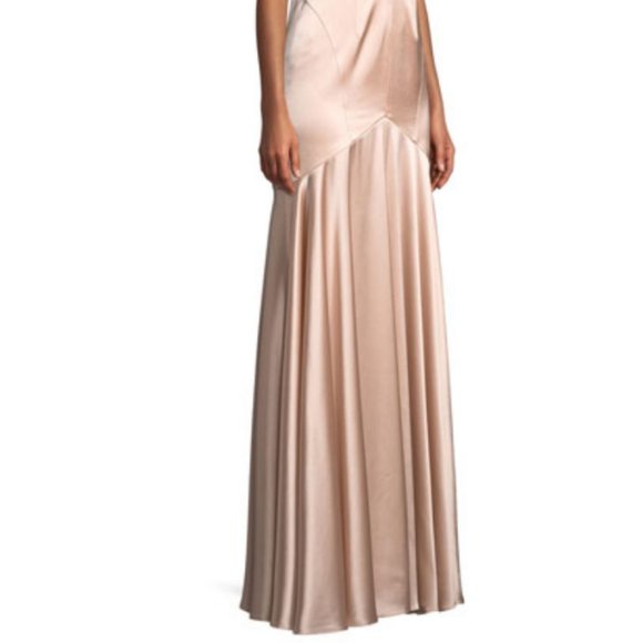 JILL STUART Satin V-Neck Sleeveless Corset Gown - Picture 7 of 14